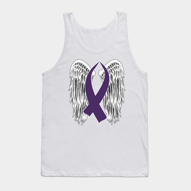 Winged Awareness Ribbon (Purple) Tank Top by BlakCircleGirl